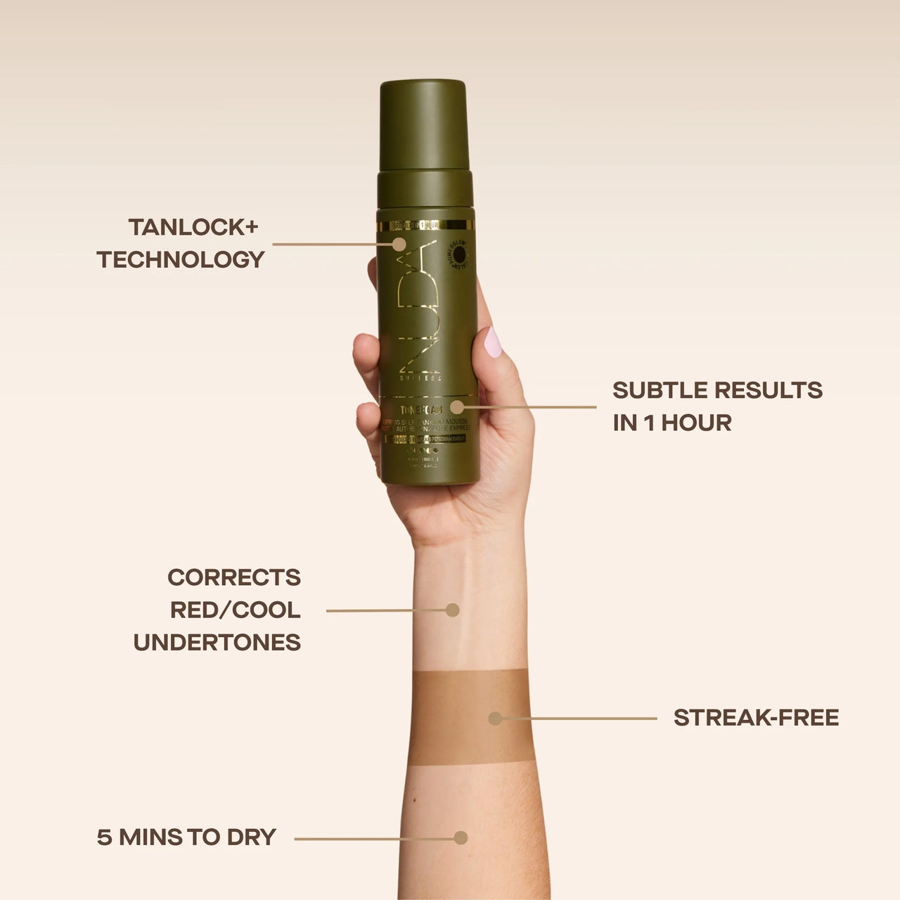 NUDA | ToneFoam Olive Express Self Tanning Mousse