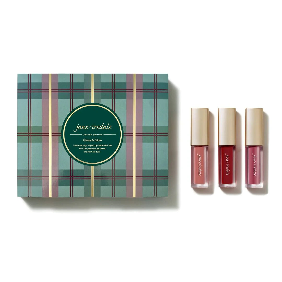 Jane Iredale | Glaze & Glow Colorluxe High Impact Lip Glaze Mini Trio