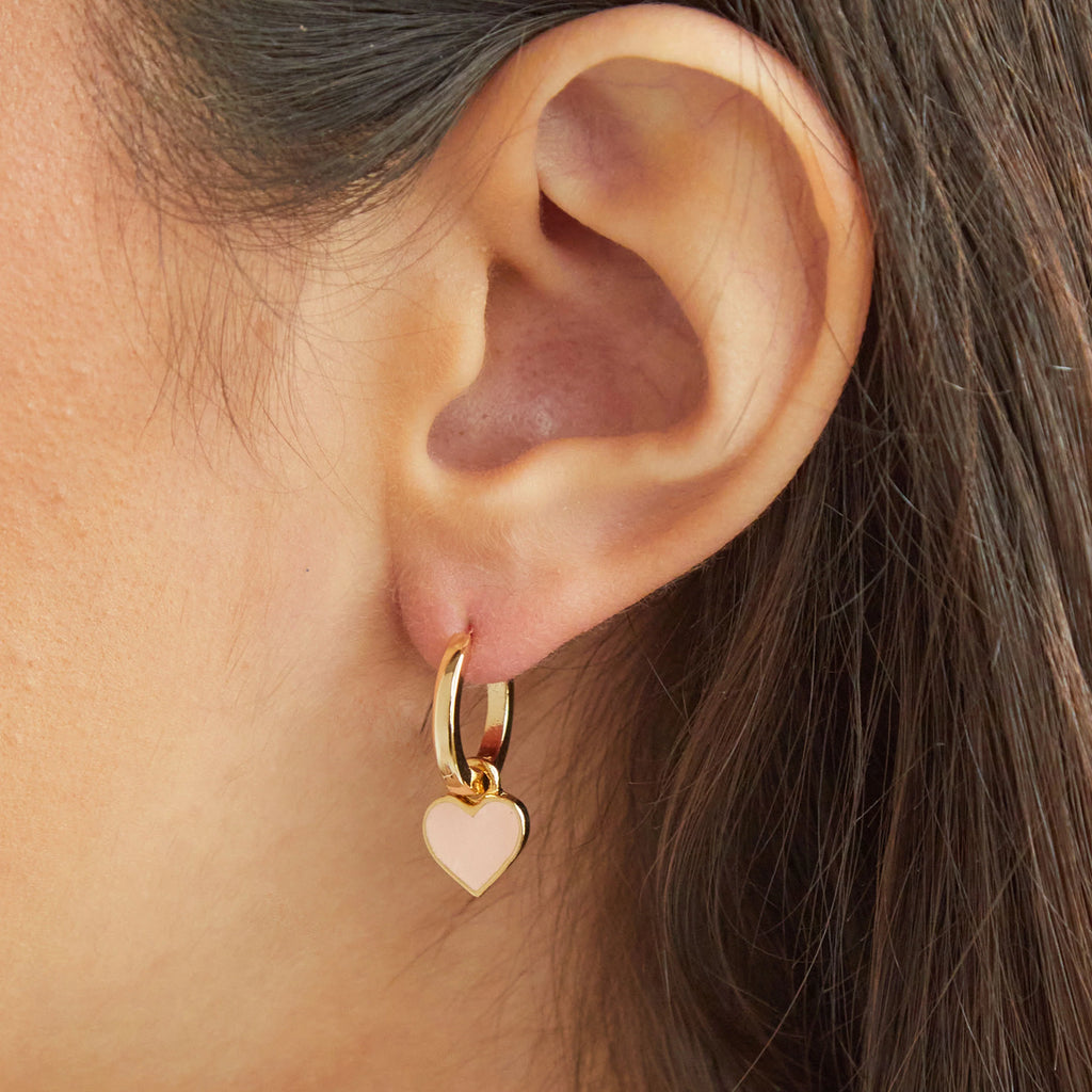 Foxy Originals | Heart Huggie Hoop Earrings