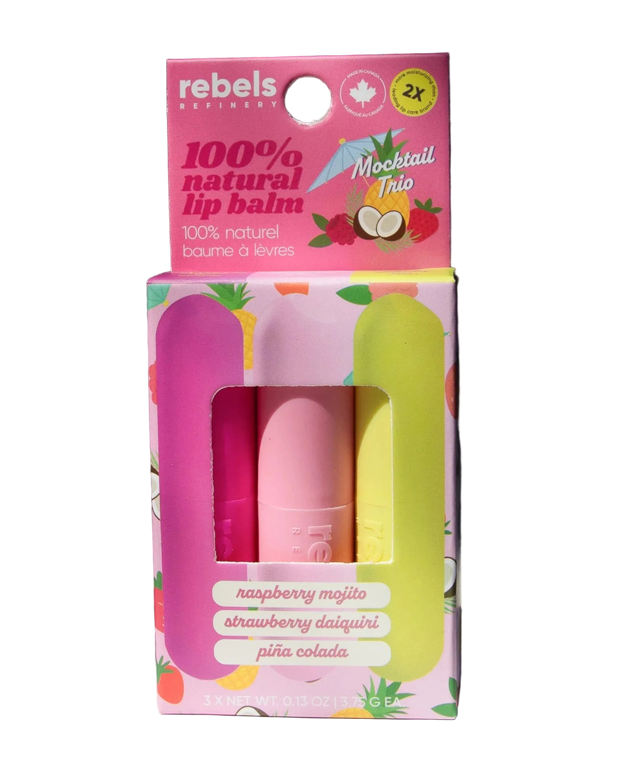 Rebels Refinery | Mocktail Trio- Strawberry Daiquiri, Piña Colada, Raspberry Mojito
