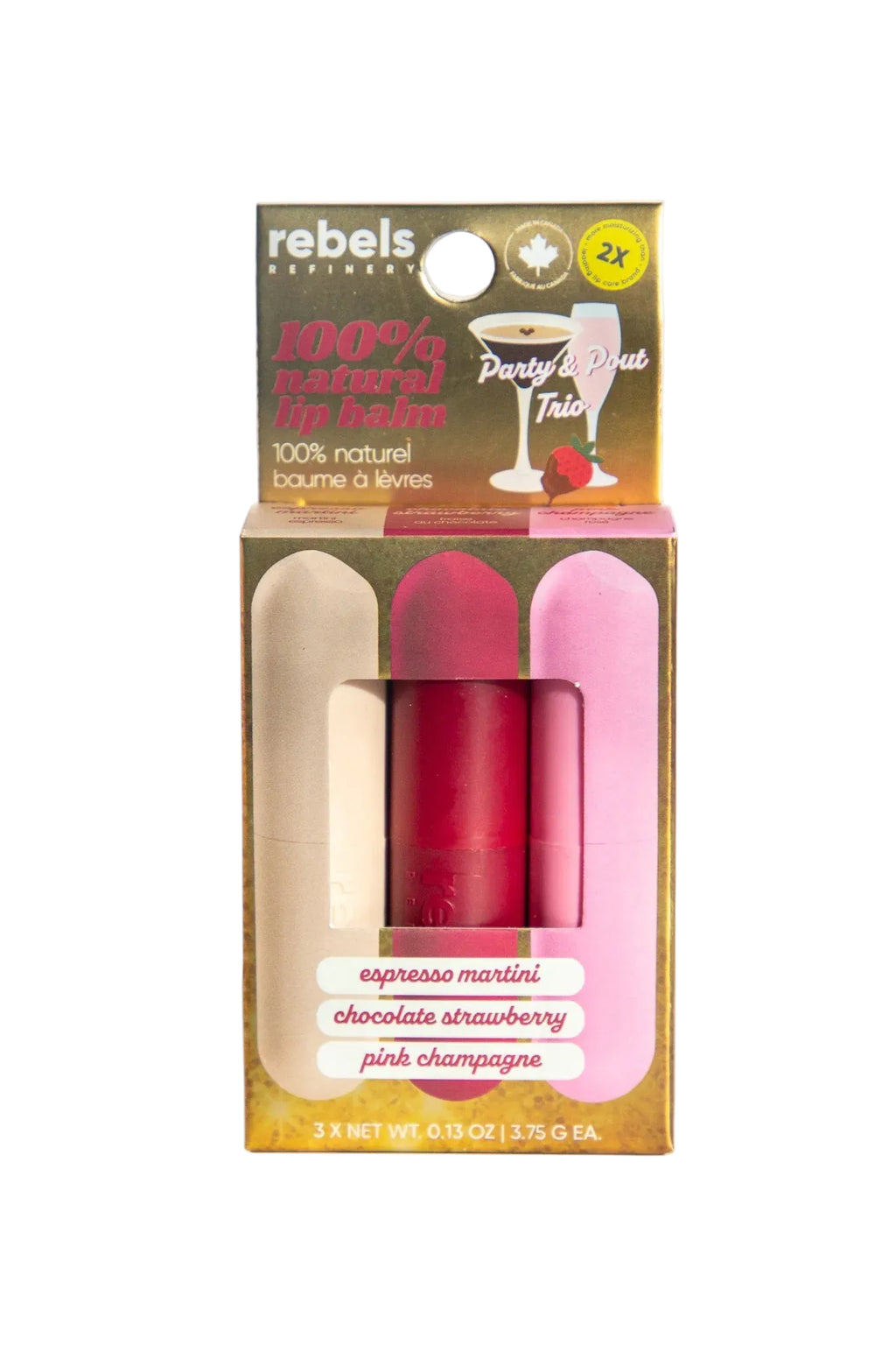 Rebels Refinery | Party & Pout Trio - Espresso Martini, Chocolate Strawberry & Pink Champagne